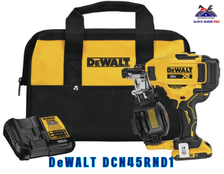 DeWALT DCN45RND1 20V 15 Degrees Lithium-Ion Cordless Coil Roofing Nailer Kit